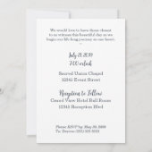 Silver Pinstripe Gay Wedding Invitation Kaart (Achterkant)