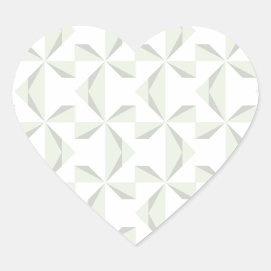 Silver Pinwheels Hart Sticker (Voorkant)