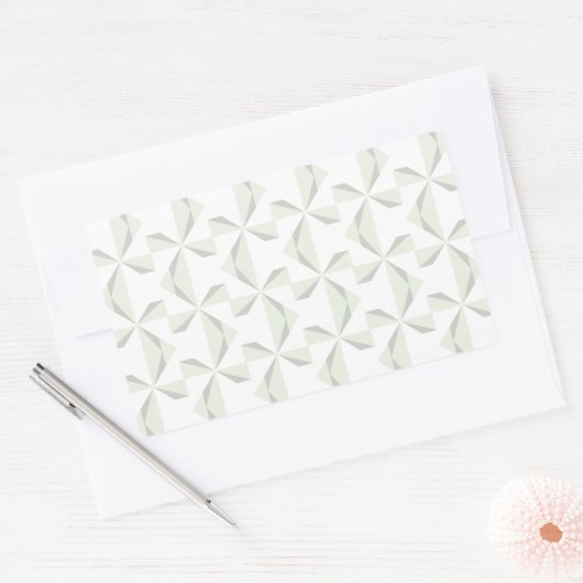 Silver Pinwheels Rechthoekige Sticker (Envelop)