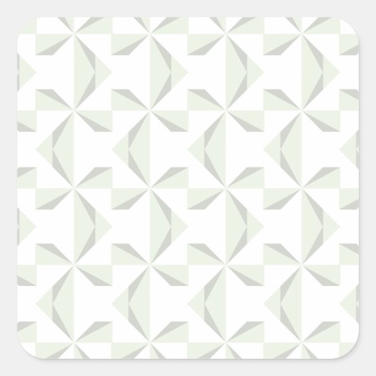 Silver Pinwheels Vierkante Sticker (Voorkant)