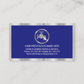 Silver Pipeline In Blue Water Grunge Visitekaartje (Achterkant)