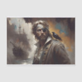 Silver Pirate Captain Decoupage Tissuepapier (Voorkant)