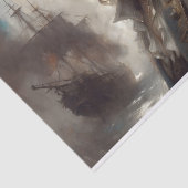 Silver Pirate Captain Decoupage Tissuepapier (Detail)