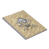 Silver Pirate Skull in de zand Notitieboek (Rechterzijde)