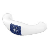 Silver Pisces Zodiac Symbol Navy Blue Digital Camo Keramische Ladegreep (Gekanteld)