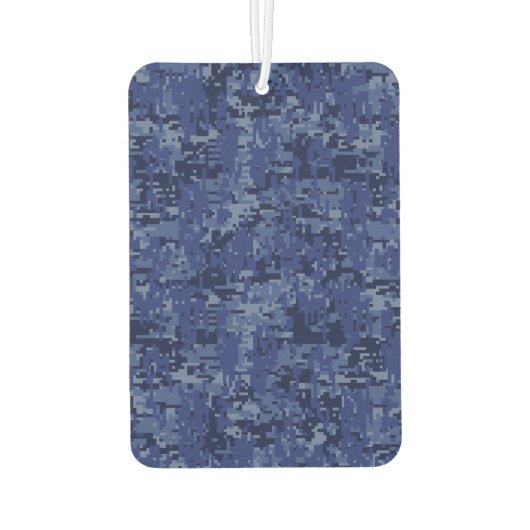 Silver Pisces Zodiac Symbol Navy Blue Digital Camo Luchtverfrisser (Achterkant)