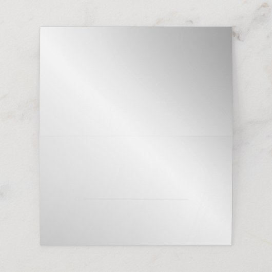Silver Place Card Plaatskaartje (Buitenkant ongevouwen)