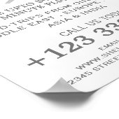 Silver Plane Icon, Adverteren vliegtuig Poster (Hoek)