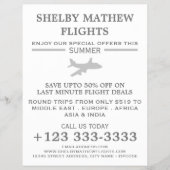 Silver Plane Icon, Airline Adverteren Flyer (Voorkant)