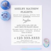 Silver Plane Icon, Airline Adverteren Flyer (Enkel)