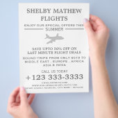 Silver Plane Icon, Airline Adverteren Flyer (Hand)