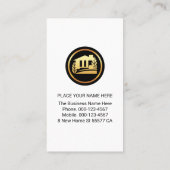 Silver Plate On A Stone Wall Builder Visitekaartje (Achterkant)