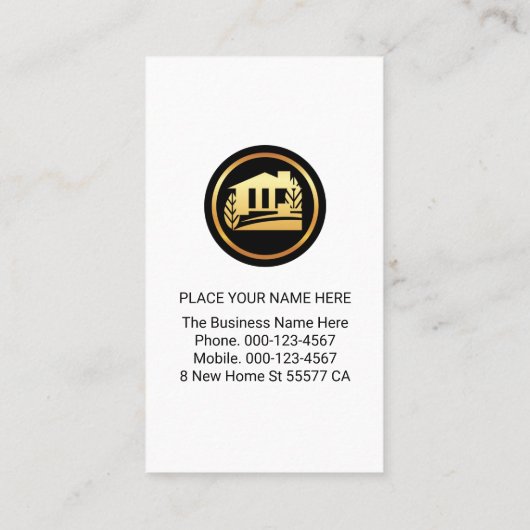 Silver Plate On A Stone Wall Builder Visitekaartje (Achterkant)