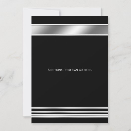 Silver Platinum Shine Elegant Event Uitnodiging (Achterkant)