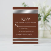 Silver Platinum Shine Elegant RSVP-kaart - ELKE KL RSVP Kaartje (Staand voorkant)