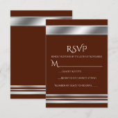 Silver Platinum Shine Elegant RSVP-kaart - ELKE KL RSVP Kaartje (Voorkant / Achterkant)