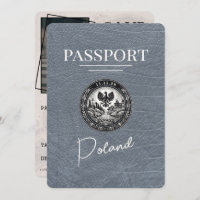 Silver Poland Passport Save the Date
