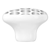 Silver Polka Dot Design Keramische Knop (Zijkant)