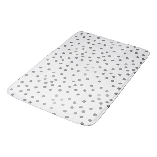 Silver Polka Dots Badmat (Gekanteld)