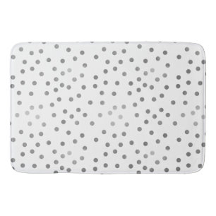 Silver Polka Dots Badmat