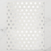 Silver Polka Dots Classy Linen Salon Spa Brochures (Achterkant)