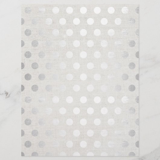 Silver Polka Dots Classy Linen Salon Spa Brochures (Achterkant)