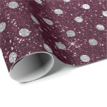 Silver Polka Dots Gray Glitter Beet Burgundy Cadeaupapier<br><div class="desc">Glam en Chic Wrapping Paper voor vele gelegenheden zoals verjaardag,  verjaardag,  bruiloft,  bruidsfeest,  nieuwe baan,  nieuw huis,  gezelschapsfeest,  feestdag,  branding... </div>