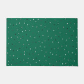 Silver Polka Dots on Green Deurmat (Voorkant)