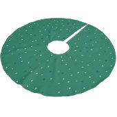 Silver Polka Dots on Green Kerstboom Rok (Gekanteld)