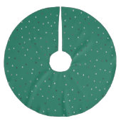 Silver Polka Dots on Green Kerstboom Rok (Voorkant)