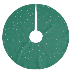 Silver Polka Dots on Green Kerstboom Rok