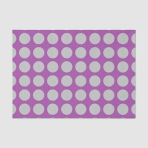 Silver Polka Dots Paars Tissuepapier