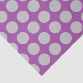 Silver Polka Dots Paars Tissuepapier (Detail)