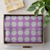 Silver Polka Dots Paars Tissuepapier (Geschenk)