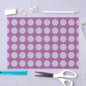 Silver Polka Dots Paars Tissuepapier (Craft)