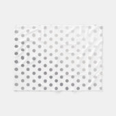 Silver Polka Dots Pattern Fleece Deken (Voorkant (Horizontaal))