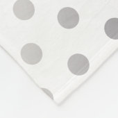 Silver Polka Dots Pattern Fleece Deken (Hoek)