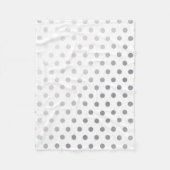 Silver Polka Dots Pattern Fleece Deken (Voorkant)