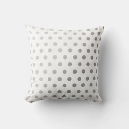 Silver Polka Dots Pattern Kussen