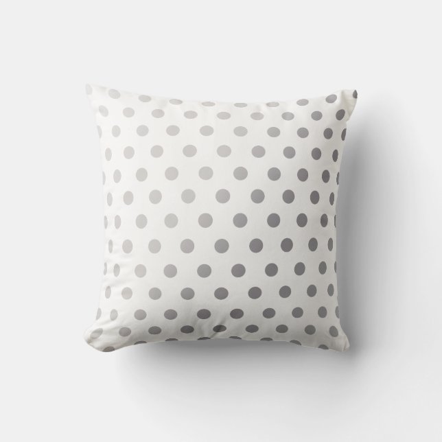 Silver Polka Dots Pattern Kussen (Voorkant)