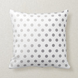 Silver Polka Dots Pattern Kussen