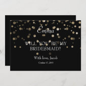 Silver Polka Dots zal je mijn Bridesmaid zijn Kaart (Voorkant / Achterkant)