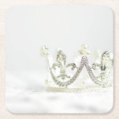 Silver Princess Crown Kartonnen Onderzetters (Voorkant)