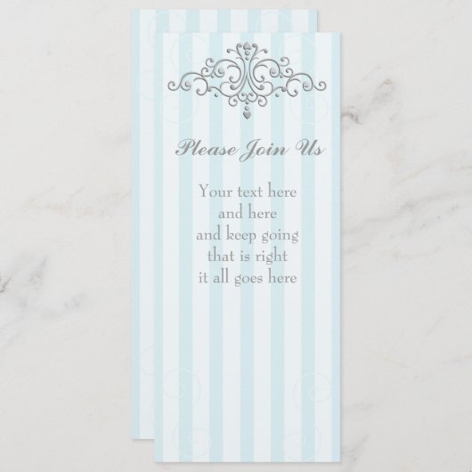 Silver Princess Filigree Kaart (Voorkant / Achterkant)