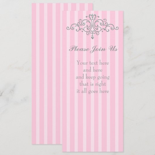 Silver Princess Filigree Kaart (Voorkant / Achterkant)