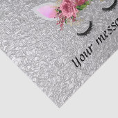 Silver princess unicorn voegt berichtenweefsel toe tissuepapier (Detail)