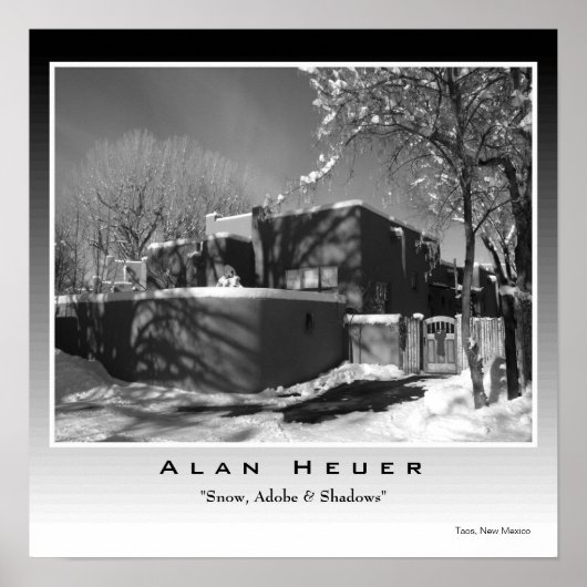 Silver Print - "Adobe, sneeuw en schaduwen" (Voorkant)