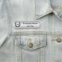 Silver Printed Company Name Tag - Kantoorartikelen