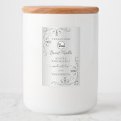  Silver Product Labels  hoeken Logo Voedselcontainer Etiket (Voorkant)