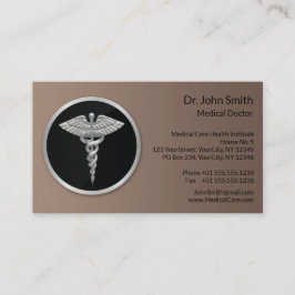 Silver Professional Medical Caduceus Afsprakenkaartje